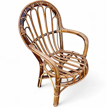 Children's bamboo armchair, 1960s
