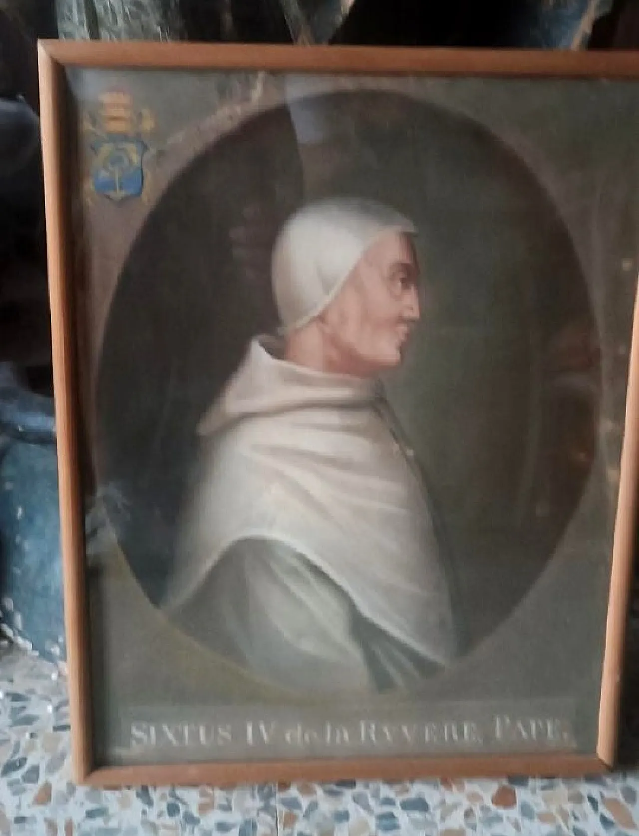 Portrait of Pope Sixtus VI, tempera on paper, 18th century 1