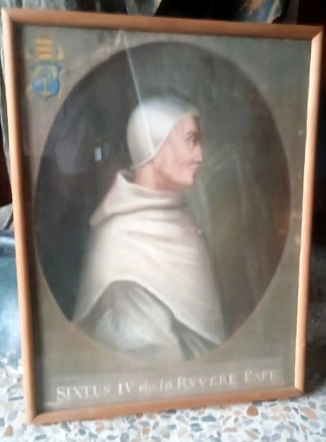 Portrait of Pope Sixtus VI, tempera on paper, 18th century 2