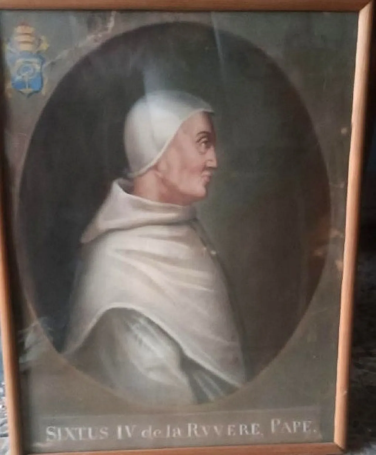 Portrait of Pope Sixtus VI, tempera on paper, 18th century 4