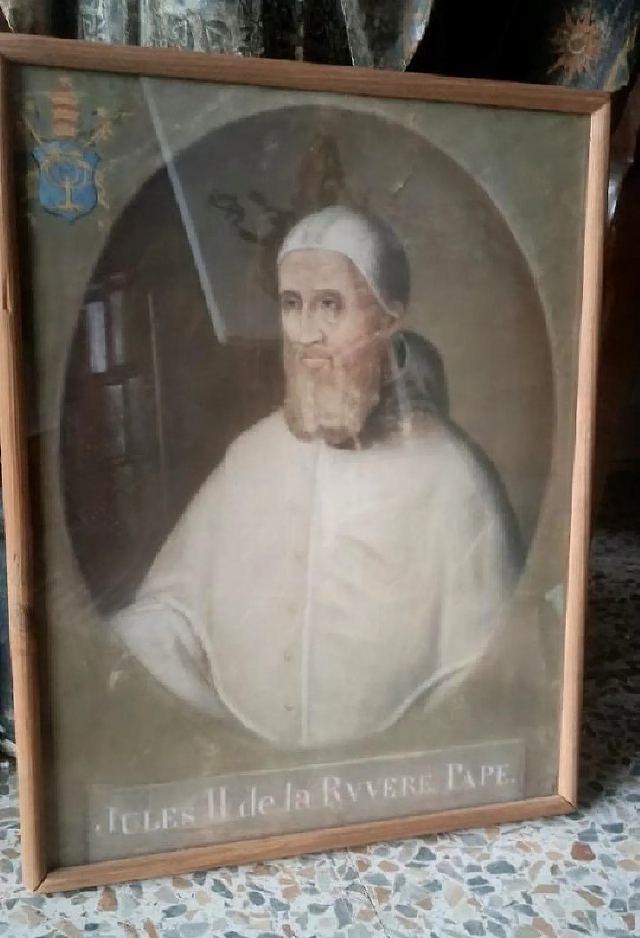 Ritratto di Papa Giulio II, tempera su carta, '700 1