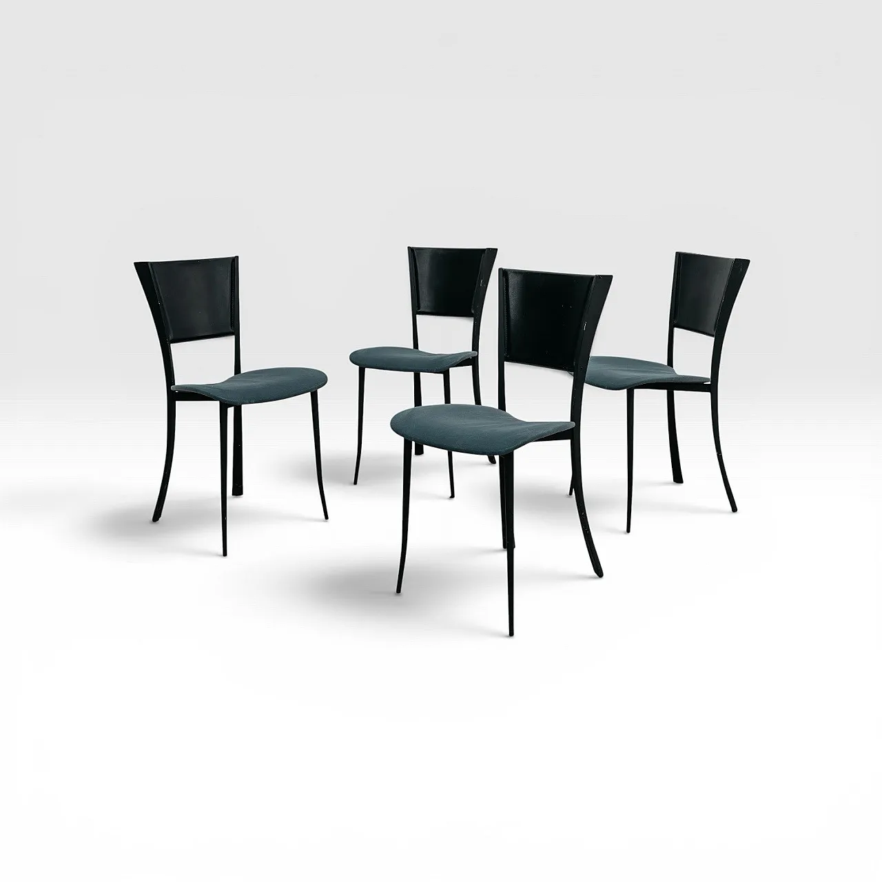 Dining Set 4 Chairs Design Made In Italy 1980s Postmodern Modern 1
