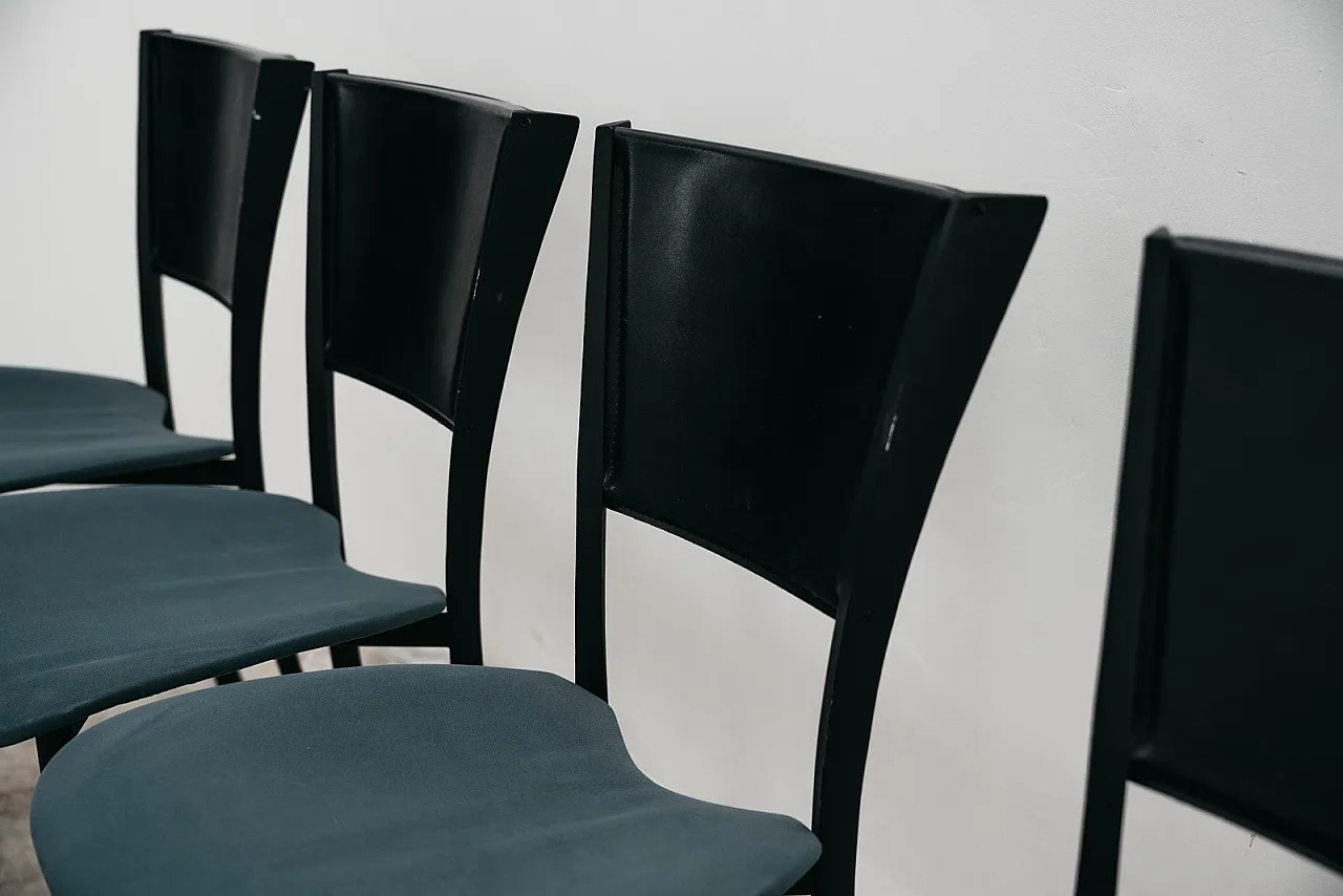 Dining Set 4 Chairs Design Made In Italy 1980s Postmodern Modern 6
