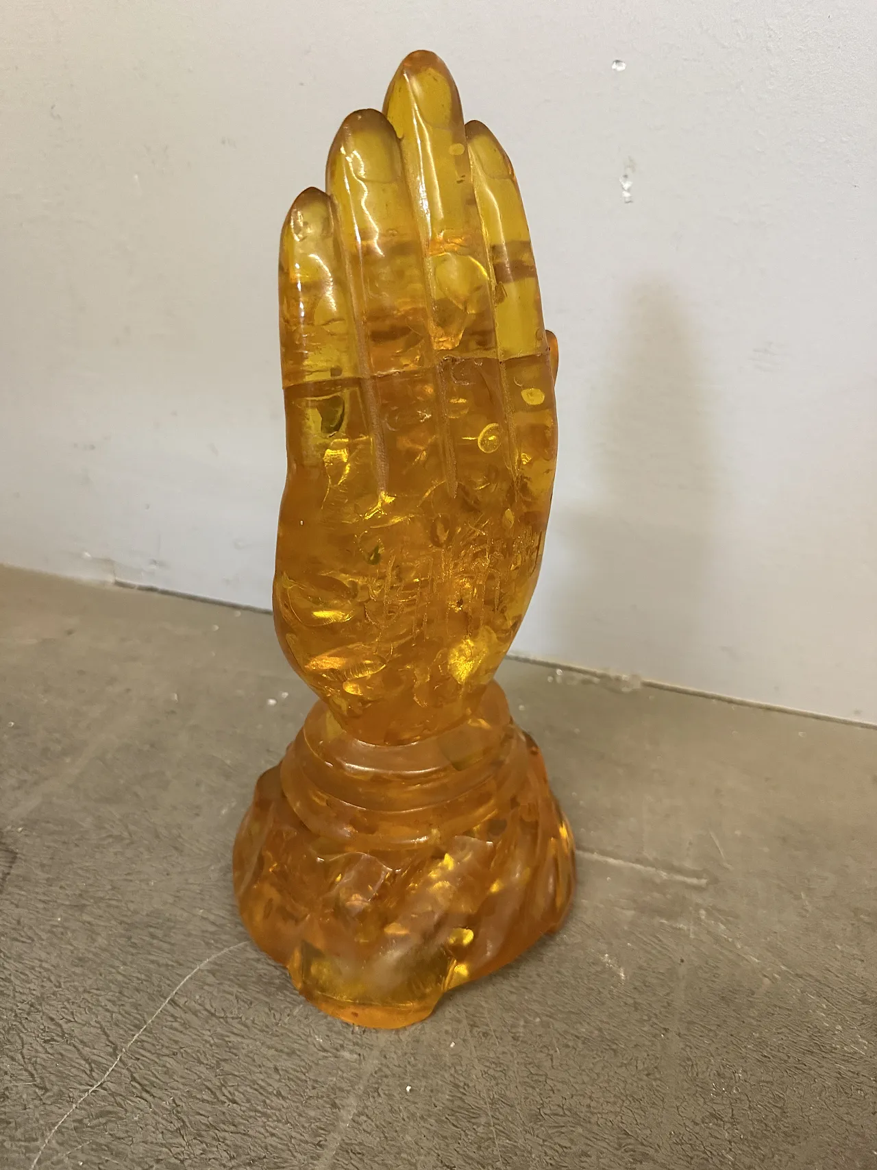 Mano Ambra con scolpito Buddah Cina, ‘900 7