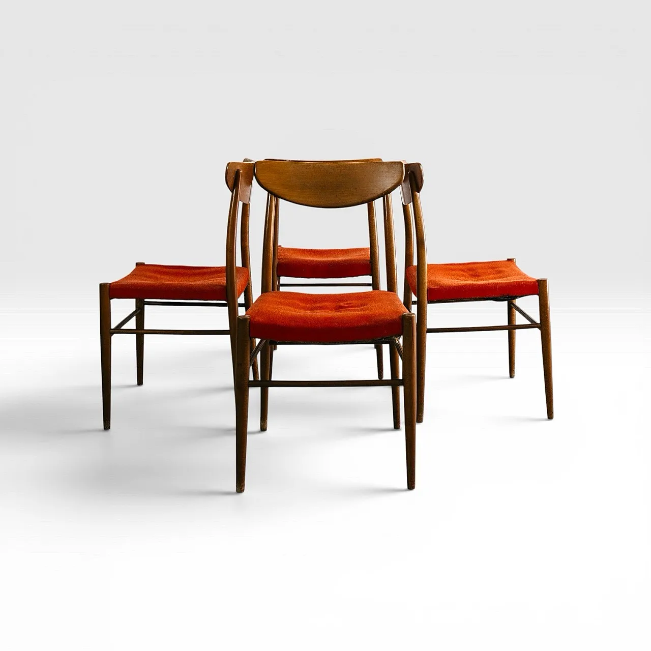 Dining Set of 4 Chairs Scandinavian Design 1960s Modern Design 1