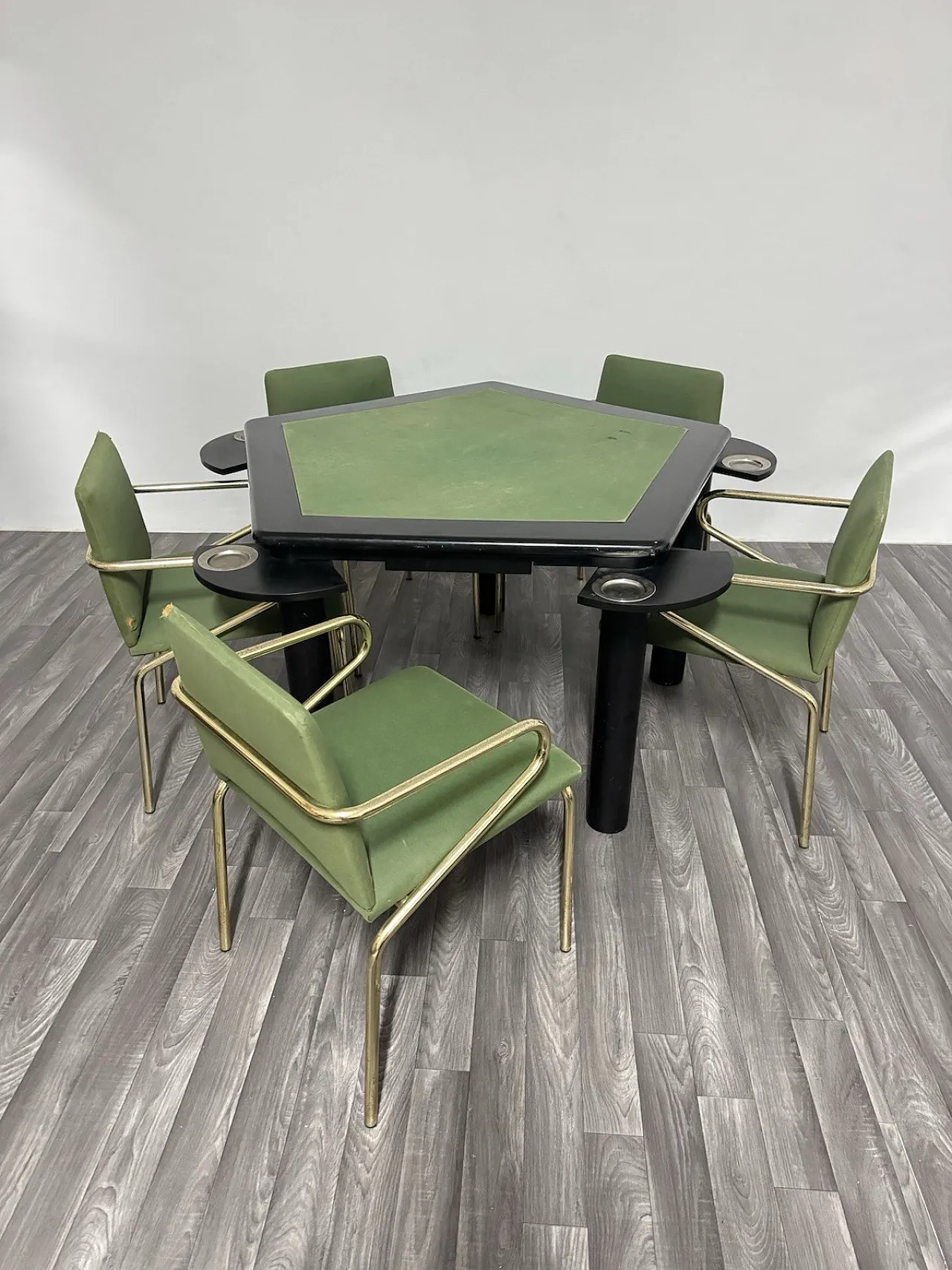 Game Table Set with 5 Chairs, Modern Design from the 1970s 2