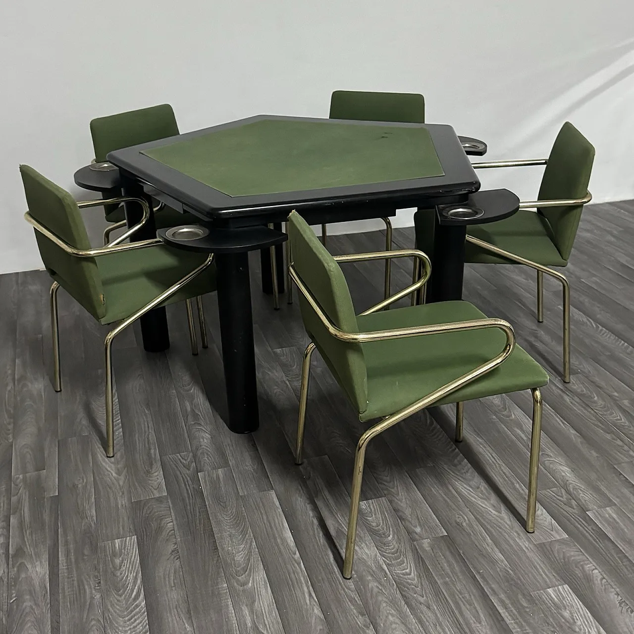 Game Table Set with 5 Chairs, Modern Design from the 1970s 5