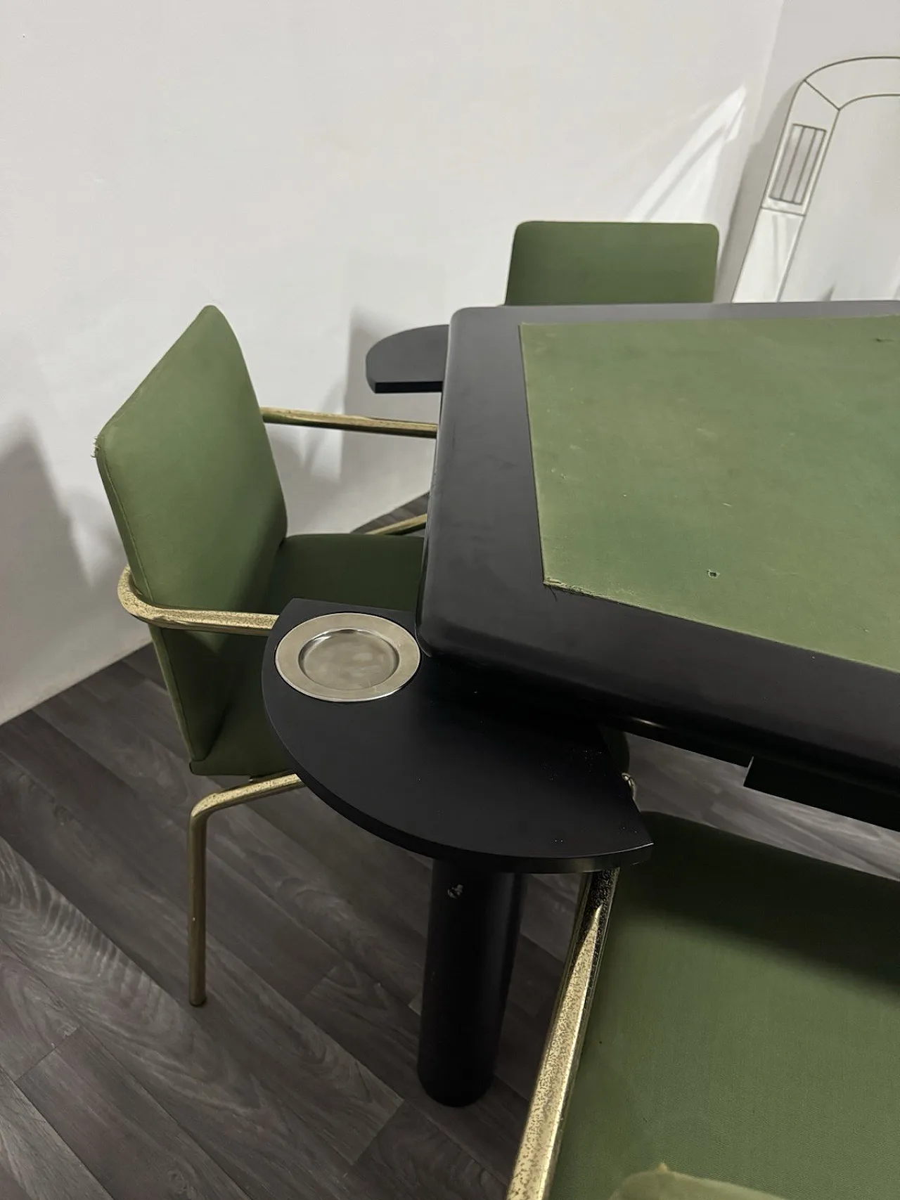 Game Table Set with 5 Chairs, Modern Design from the 1970s 9