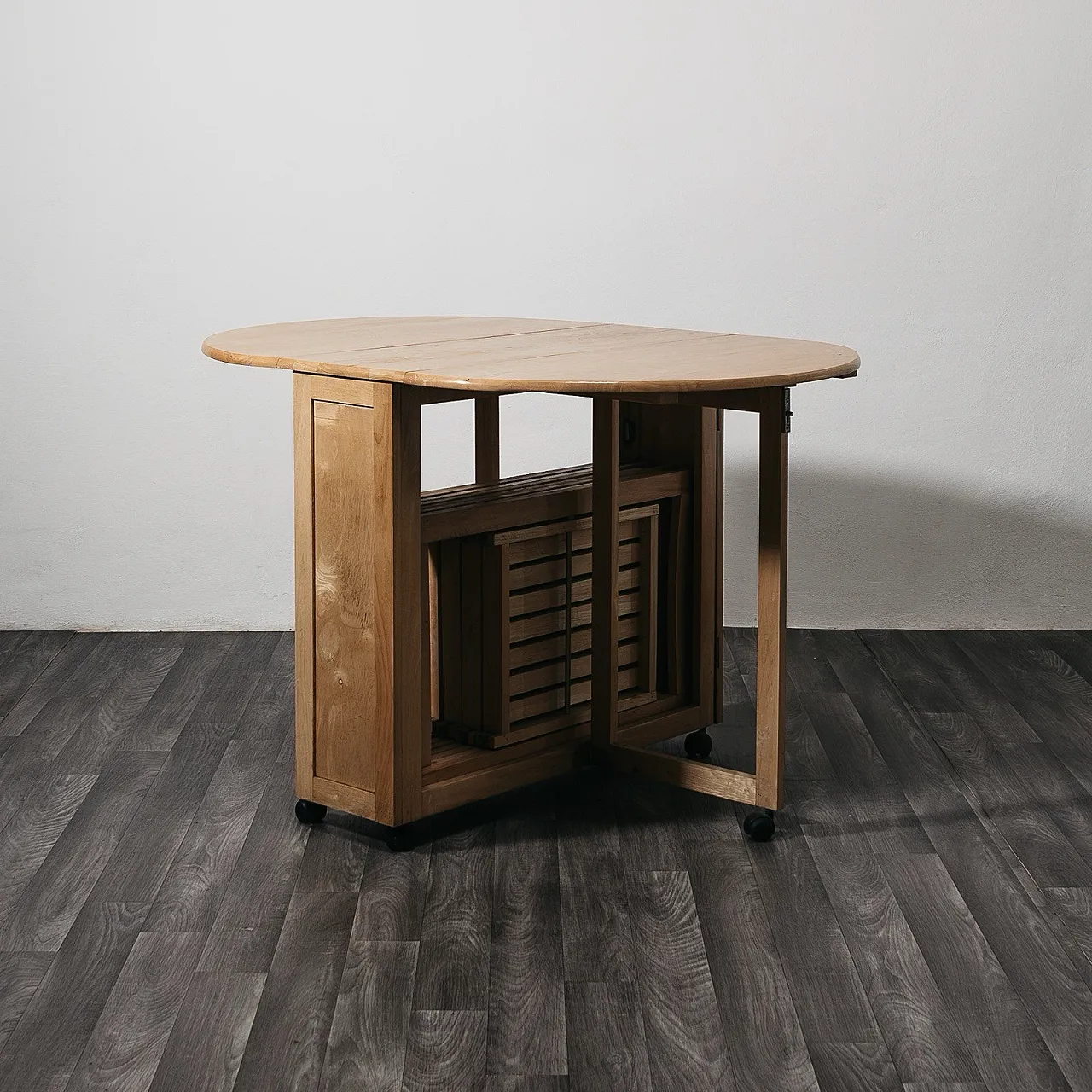 Folding Table and chair set space saver, 1980s 3