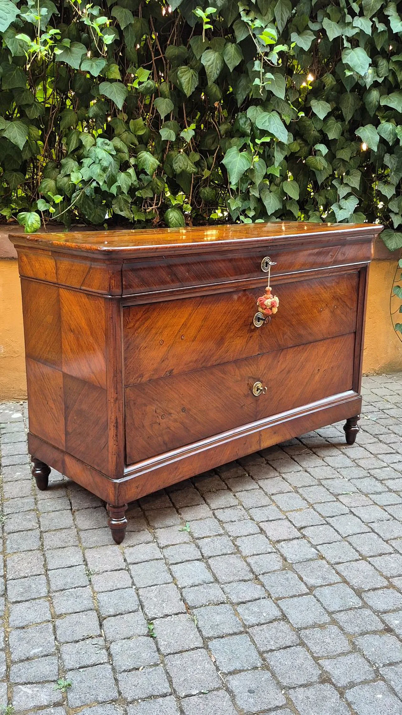Luigi Filippo brickwork in walnut, 19th century 2