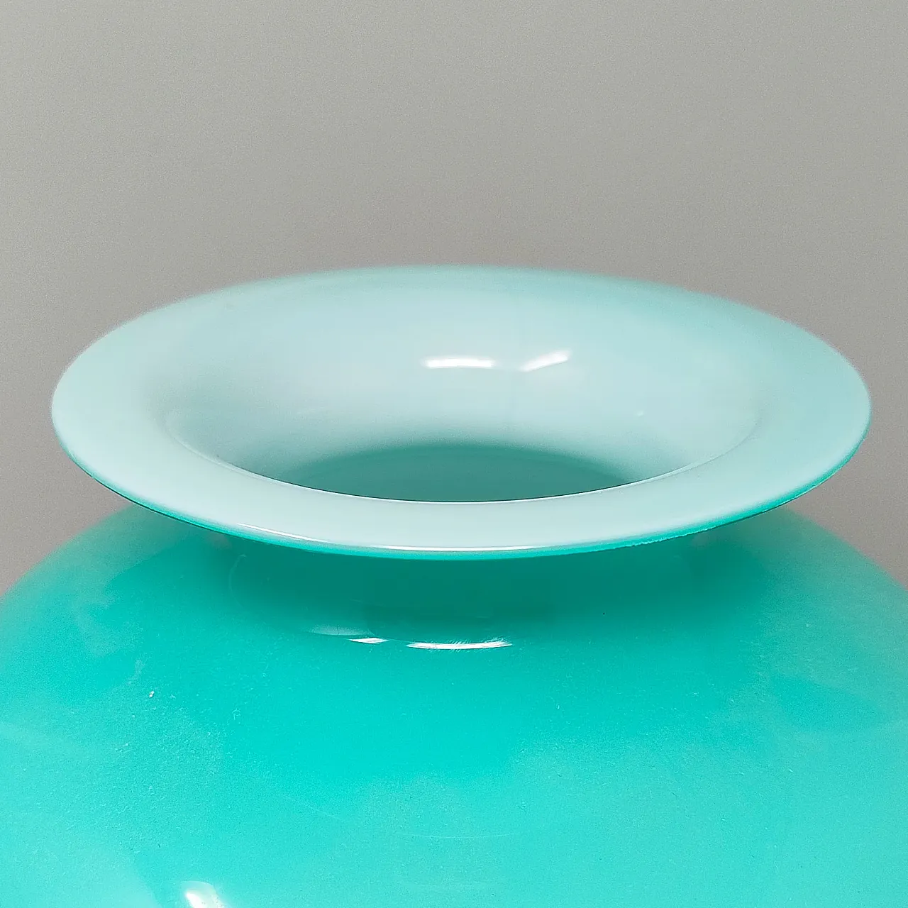 Murano glass aquamarine vase by Ca' dei Vetrai, 1970s 3