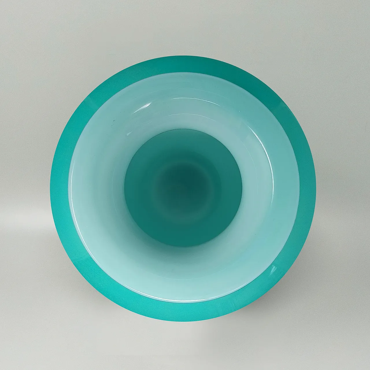 Murano glass aquamarine vase by Ca' dei Vetrai, 1970s 4