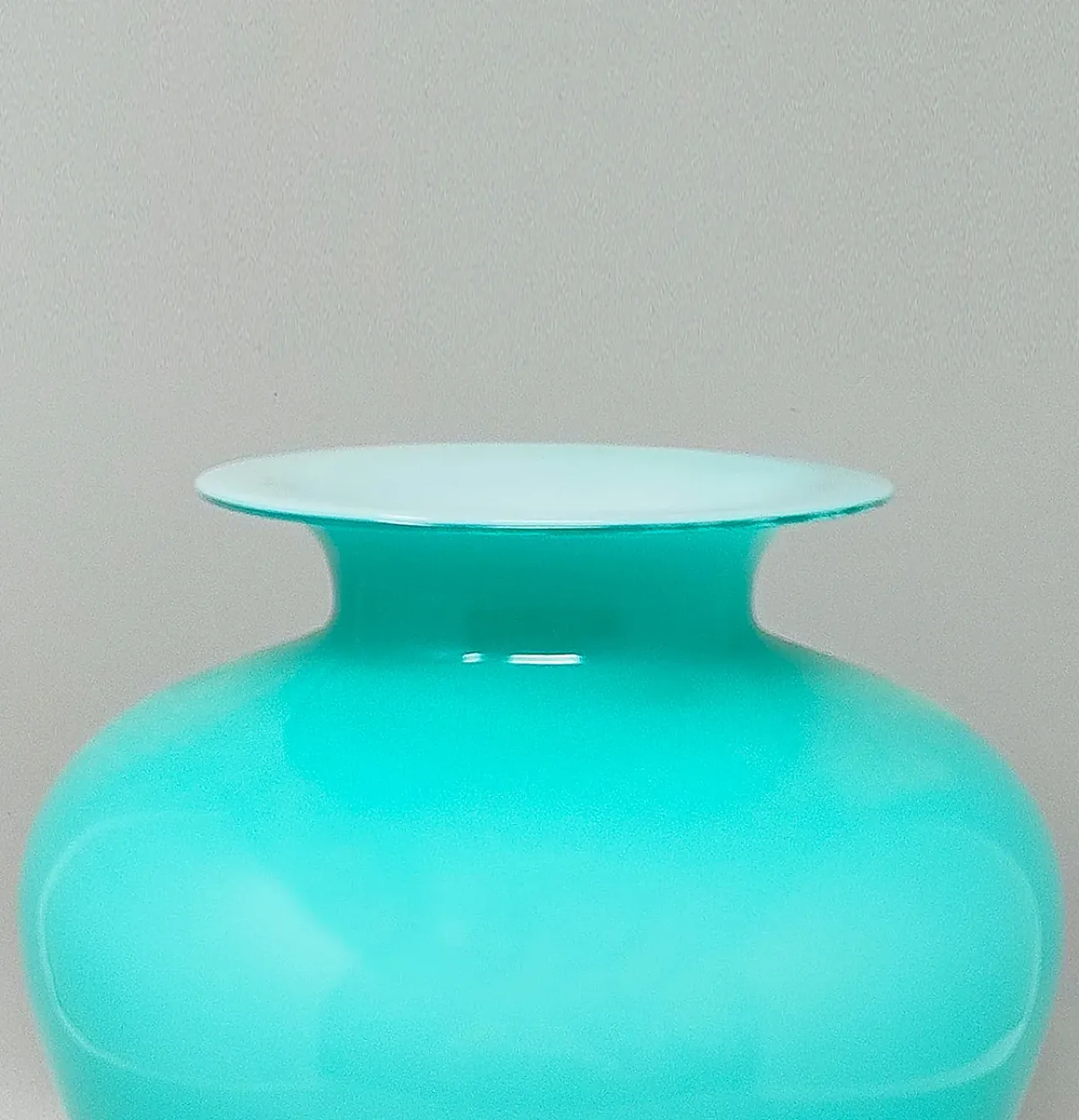 Murano glass aquamarine vase by Ca' dei Vetrai, 1970s 5