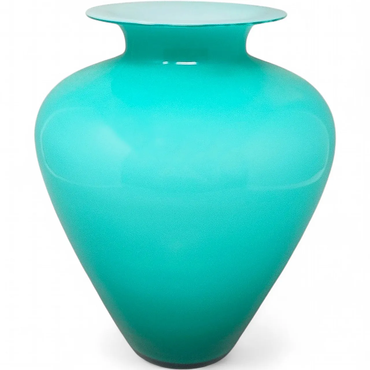Murano glass aquamarine vase by Ca' dei Vetrai, 1970s 7