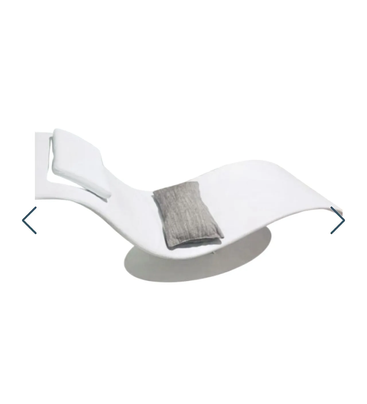 Eli Fly Desirée chaise longue by Jai Jalan in white leather, 2000s 1