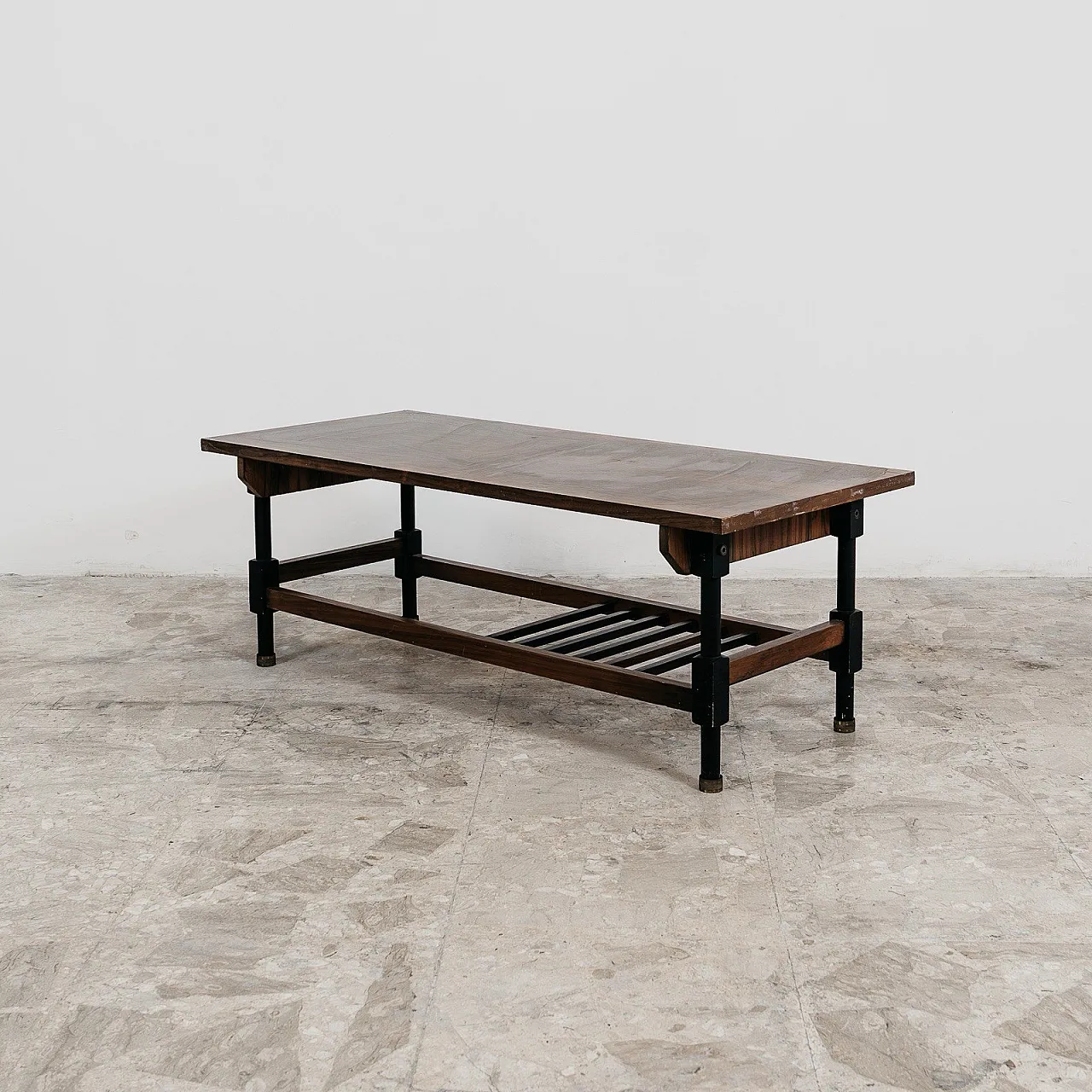 1960s wooden coffee table, modern design 1
