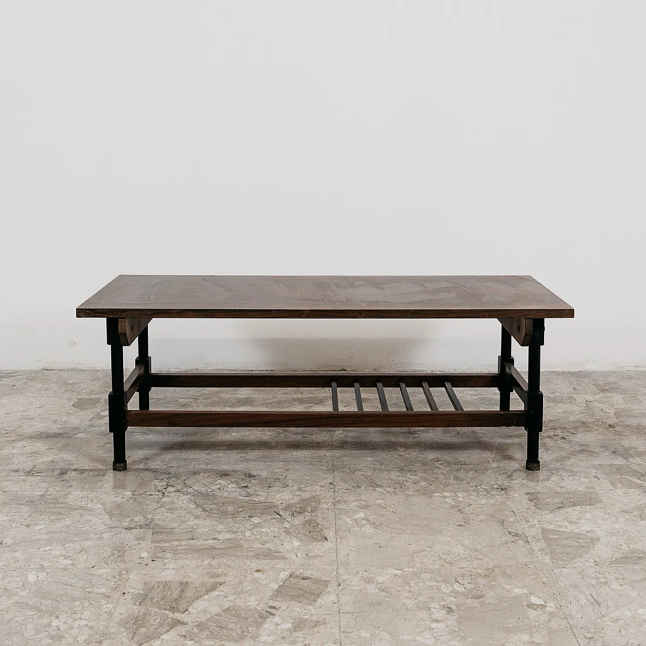 1960s wooden coffee table, modern design 3
