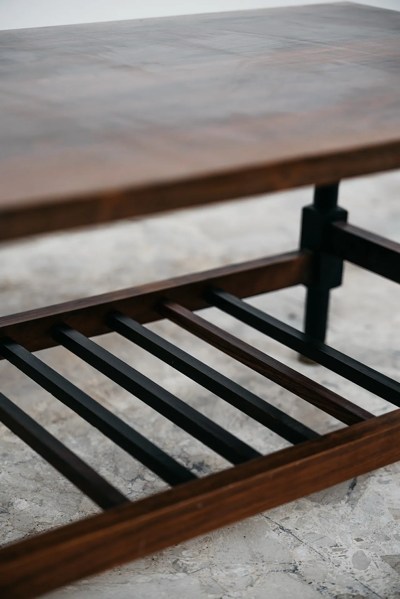 1960s wooden coffee table, modern design 7
