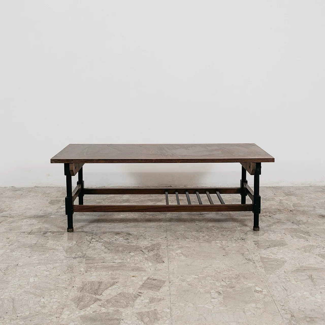 1960s wooden coffee table, modern design 12