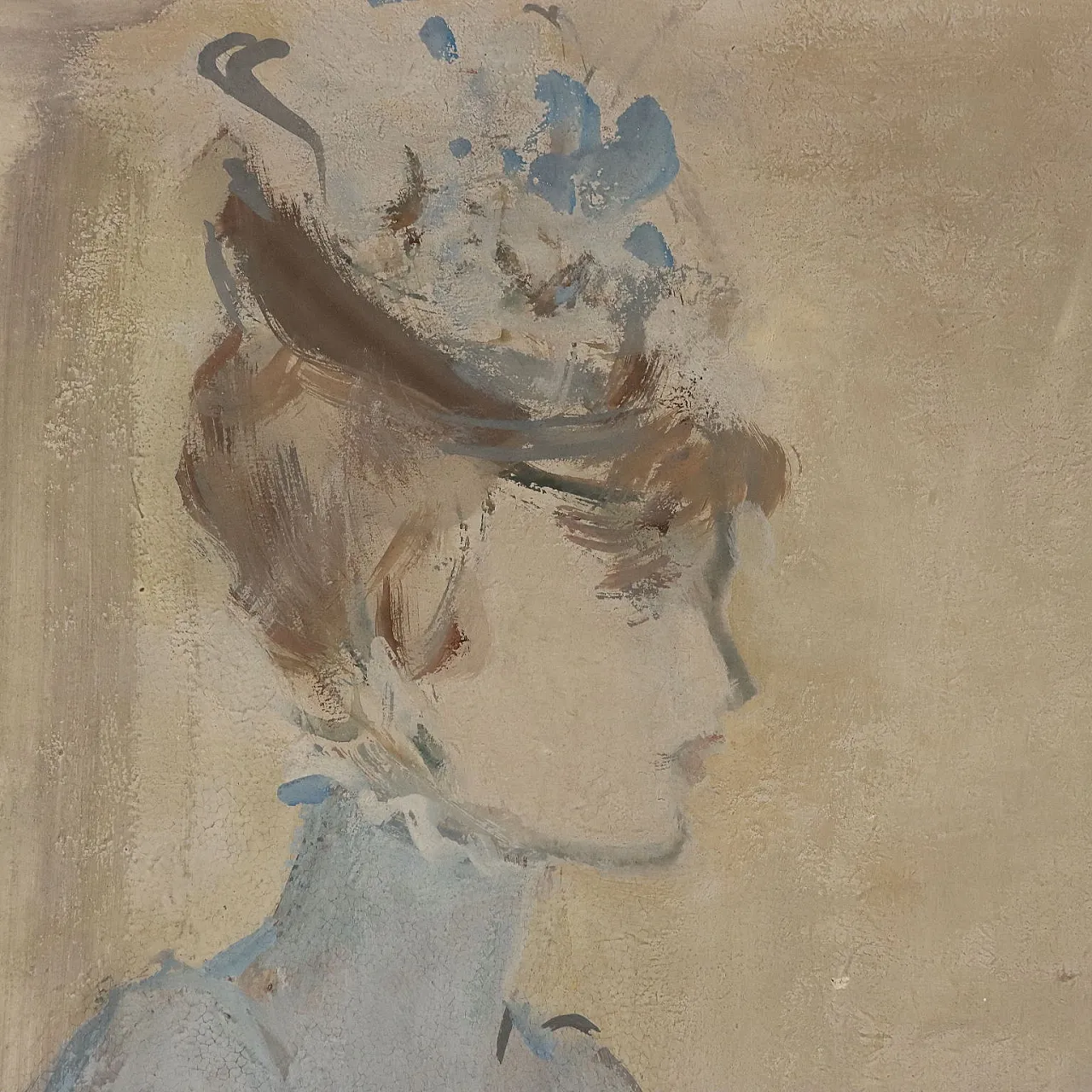 Painting by Leonardo Stroppa, oil on masonite, 20th century 4