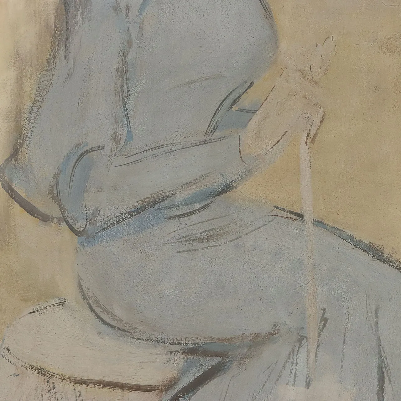 Painting by Leonardo Stroppa, oil on masonite, 20th century 6
