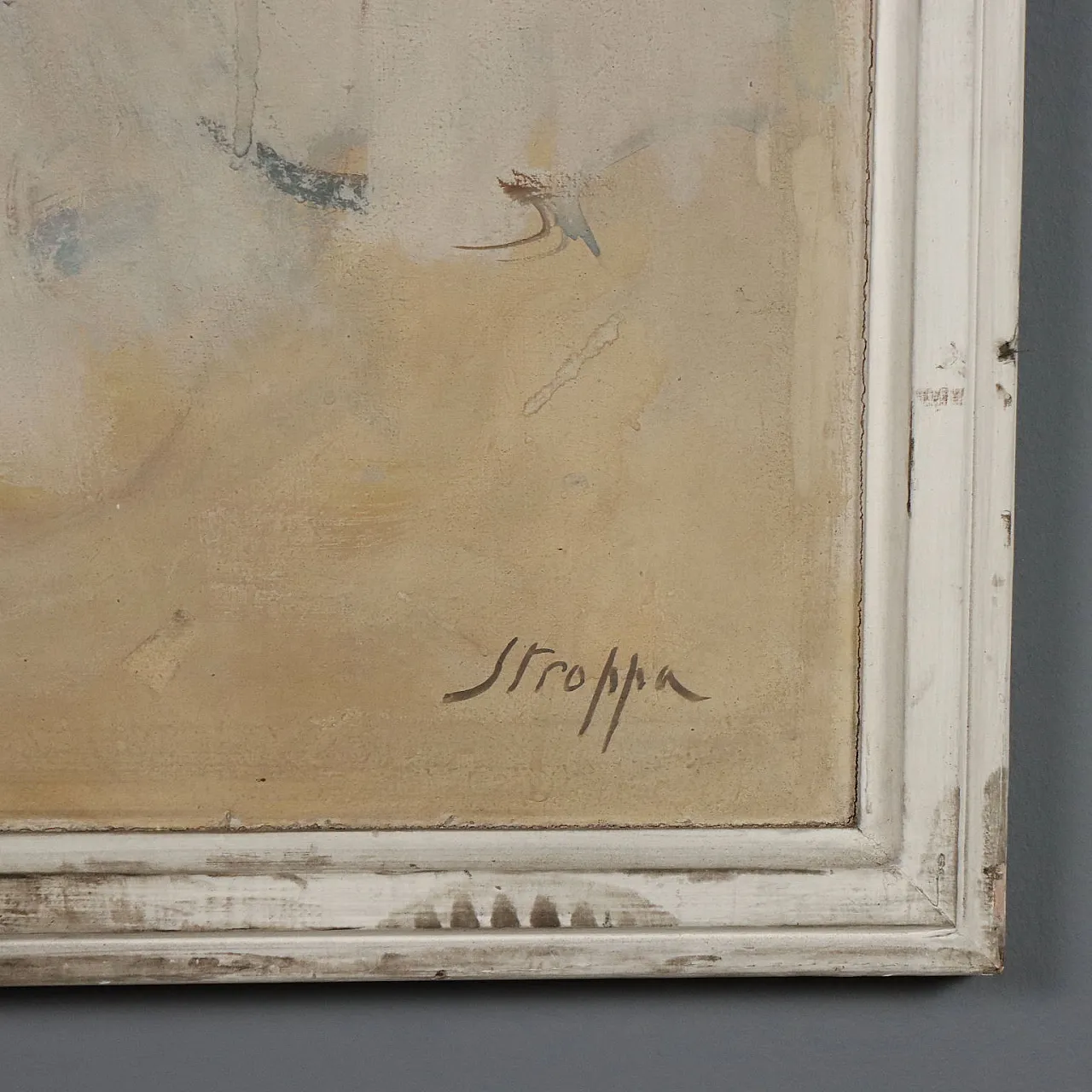 Painting by Leonardo Stroppa, oil on masonite, 20th century 8