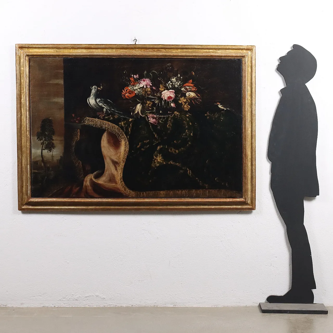 Still Life with Flowers and Birds, oil on canvas, 17th century 3
