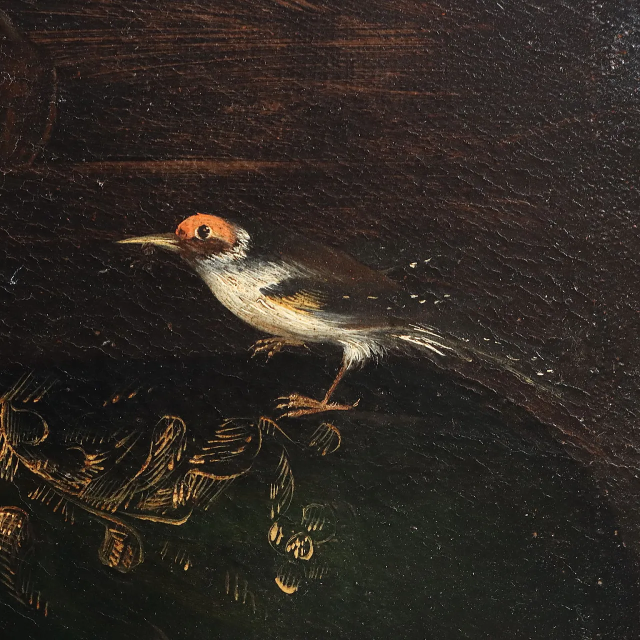 Still Life with Flowers and Birds, oil on canvas, 17th century 6