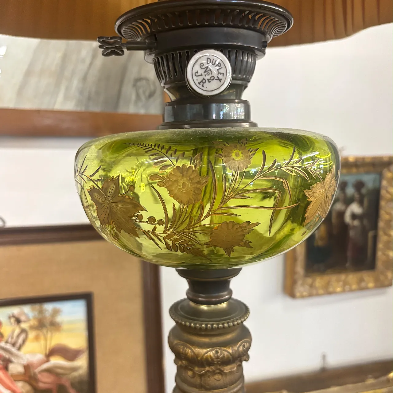 Bellissima lampada antica a petrolio vittoriana, XIX sec, 96x31cm 4