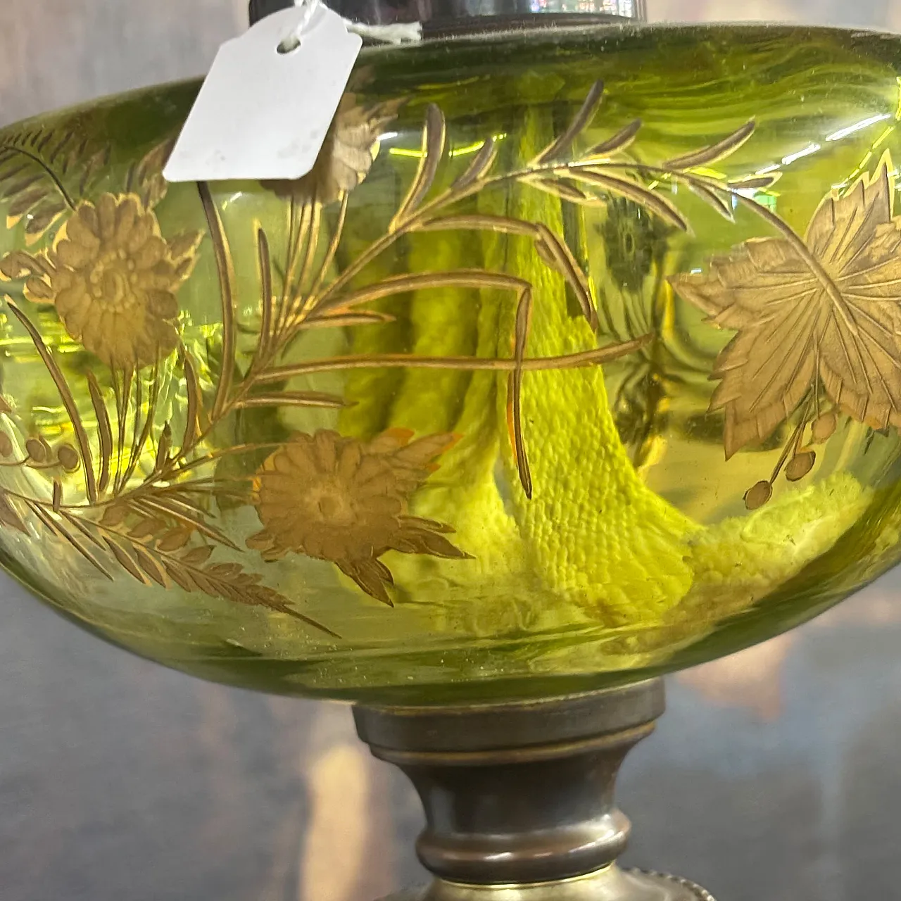 Bellissima lampada antica a petrolio vittoriana, XIX sec, 96x31cm 9