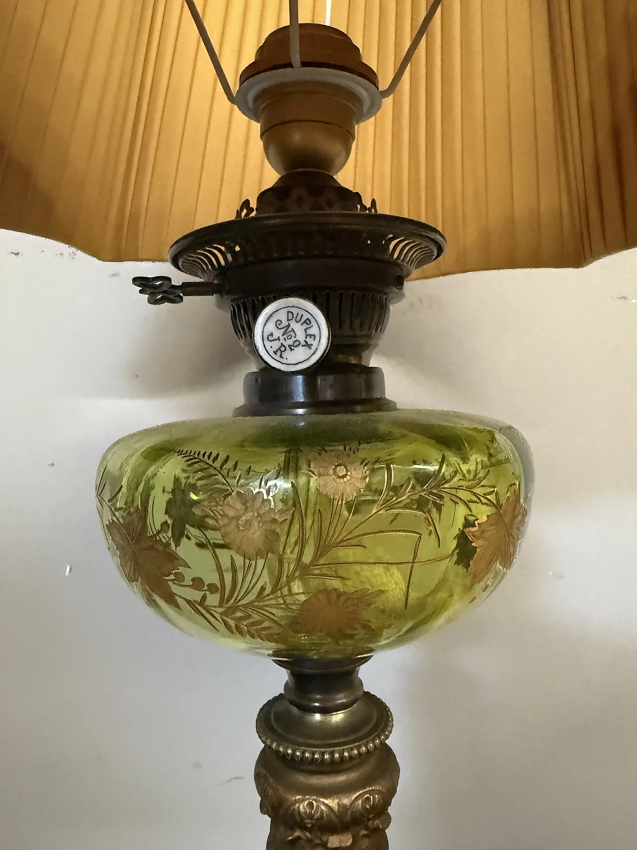 Bellissima lampada antica a petrolio vittoriana, XIX sec, 96x31cm 14