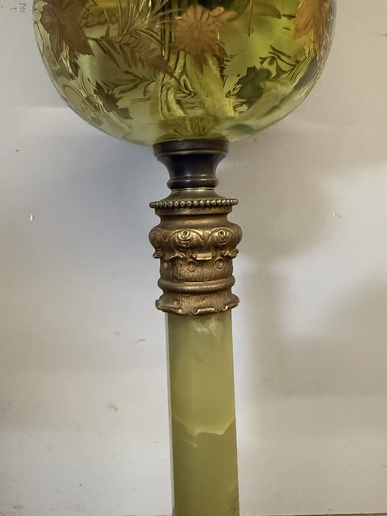Bellissima lampada antica a petrolio vittoriana, XIX sec, 96x31cm 16
