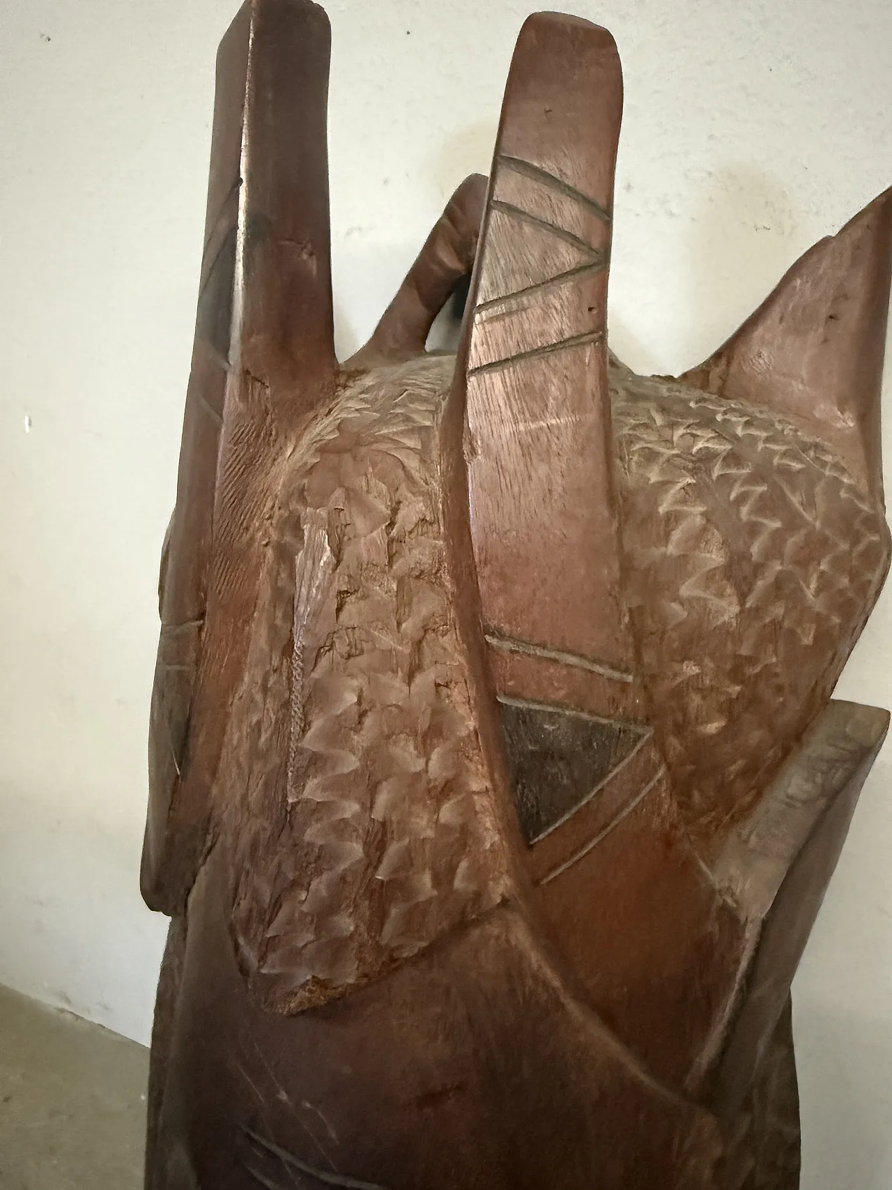 Hand Carved Hardwood African Tribal Mask, 20th c. 8