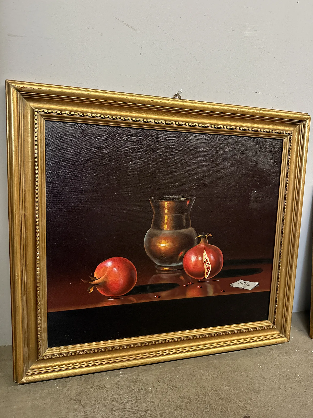 Oil painting on canvas, modern and contemporary art with pomegranates, 70x60 1