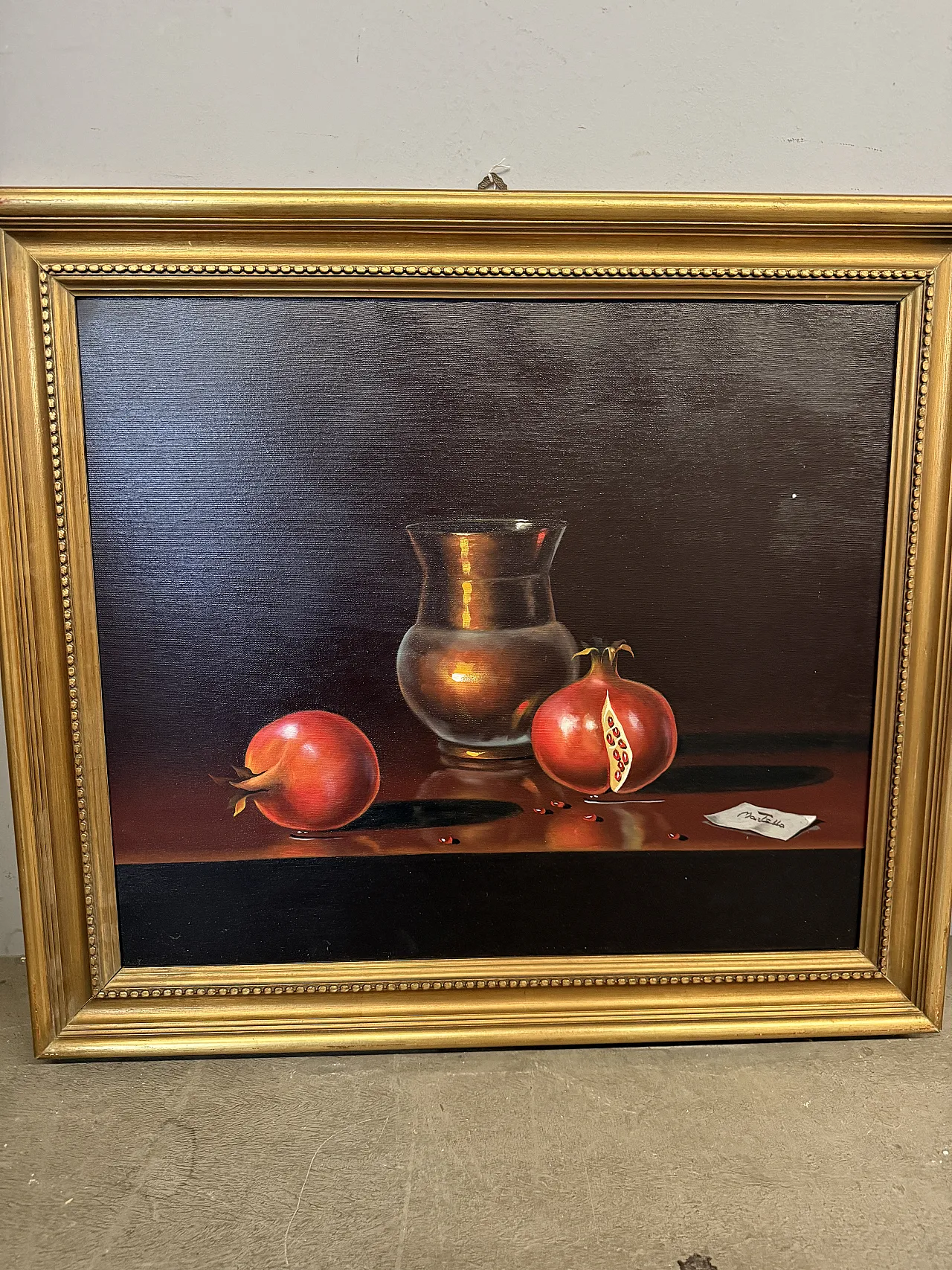 Oil painting on canvas, modern and contemporary art with pomegranates, 70x60 2