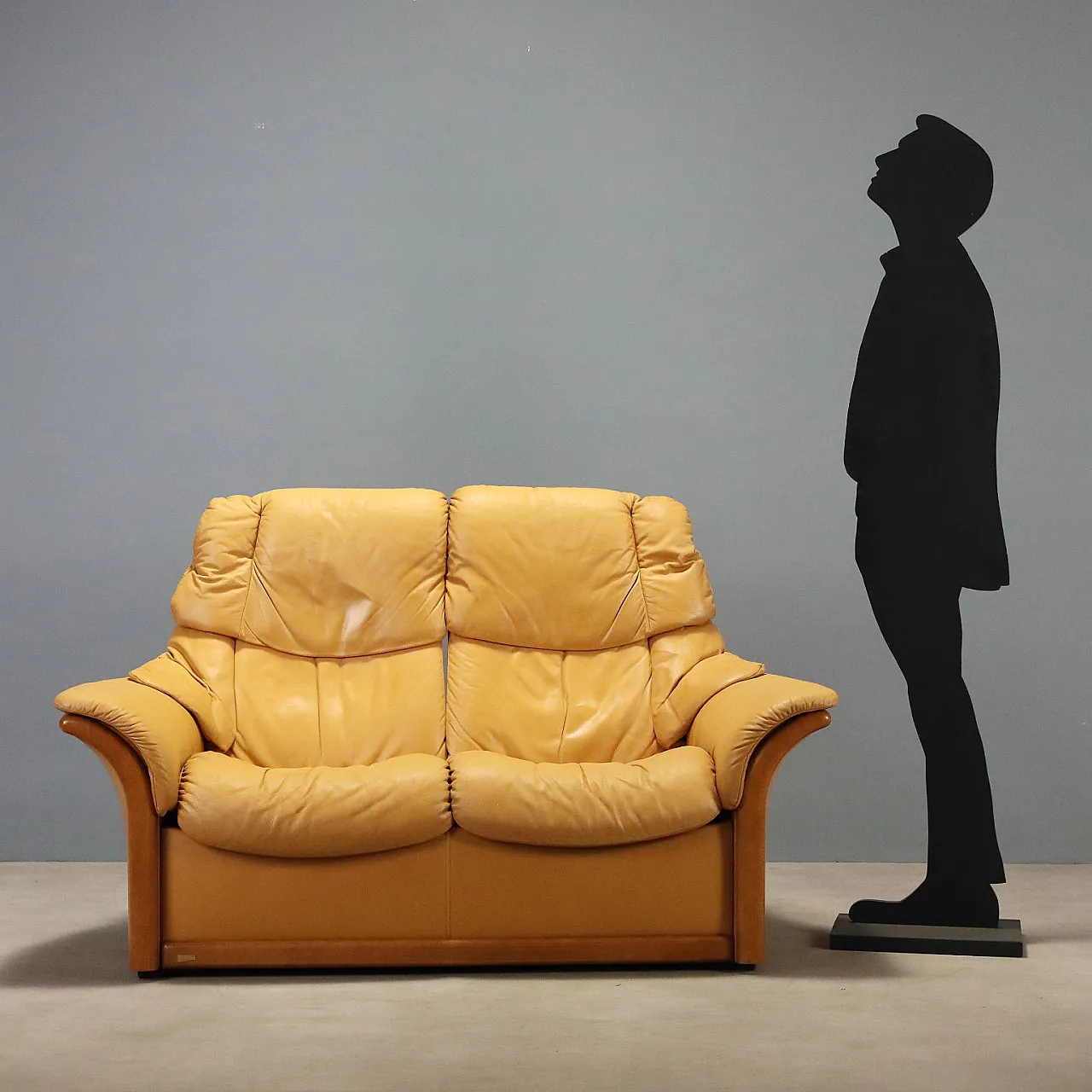 Ekornes twoseater sofa in leather, 20th century 2