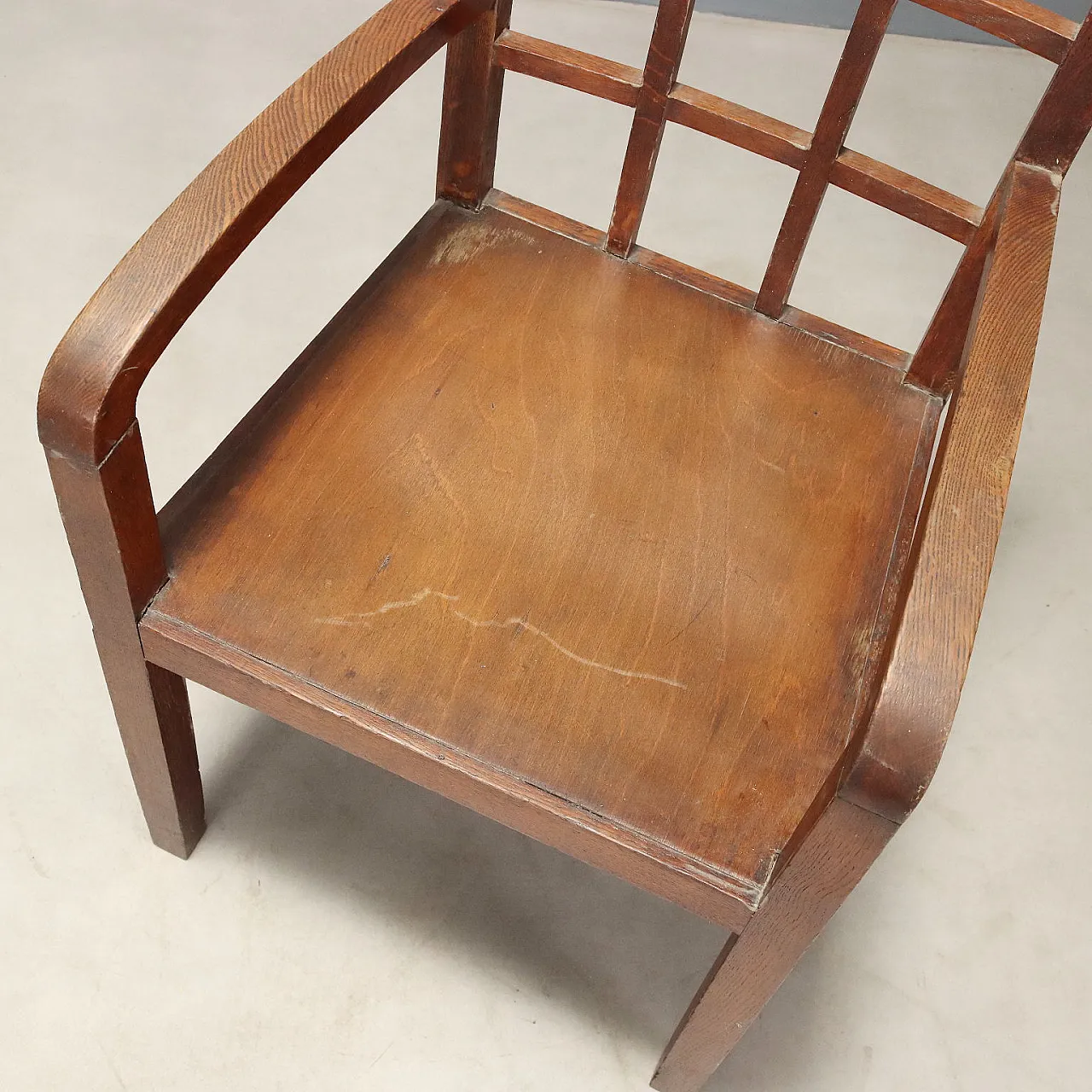 Pair of Art Deco oak armchairs, 20th century 7