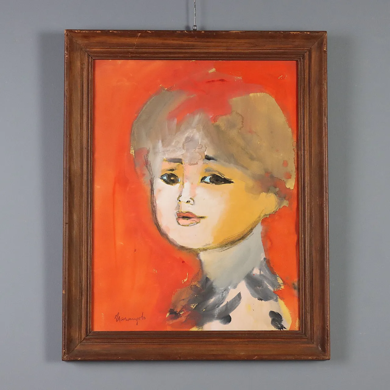 Franz Marangolo, mixed media on cardboard, 1960s 1