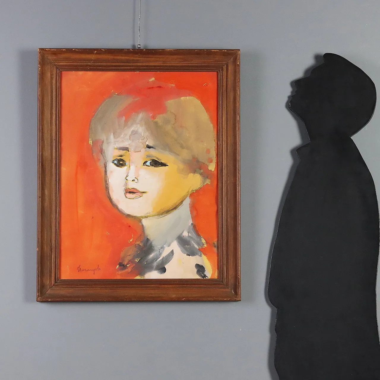 Franz Marangolo, mixed media on cardboard, 1960s 2