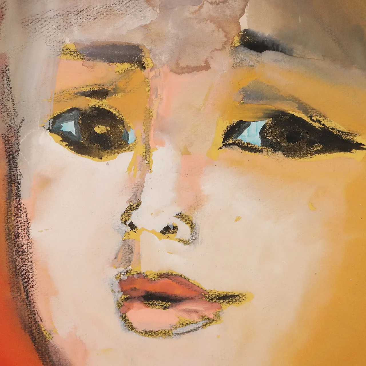 Franz Marangolo, mixed media on cardboard, 1960s 4