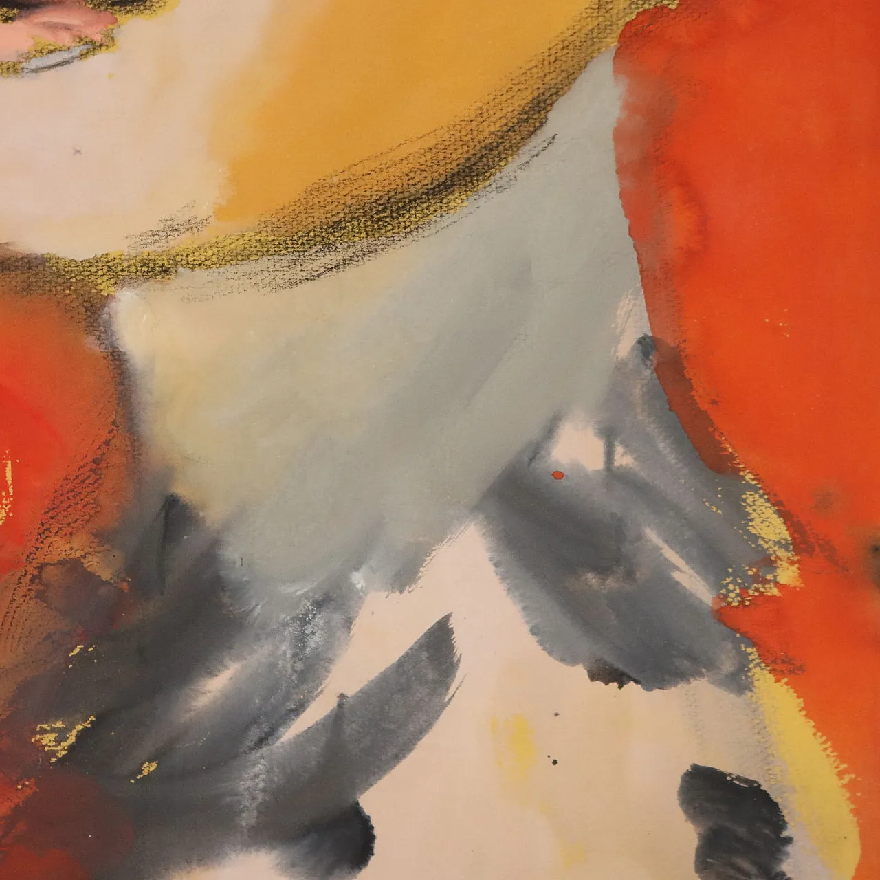 Franz Marangolo, mixed media on cardboard, 1960s 6