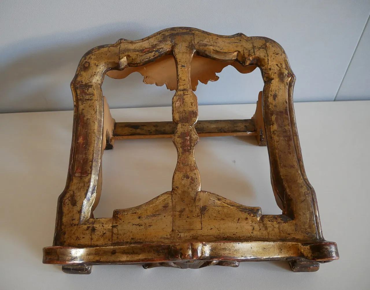 Antique gilded carved wooden lectern 2