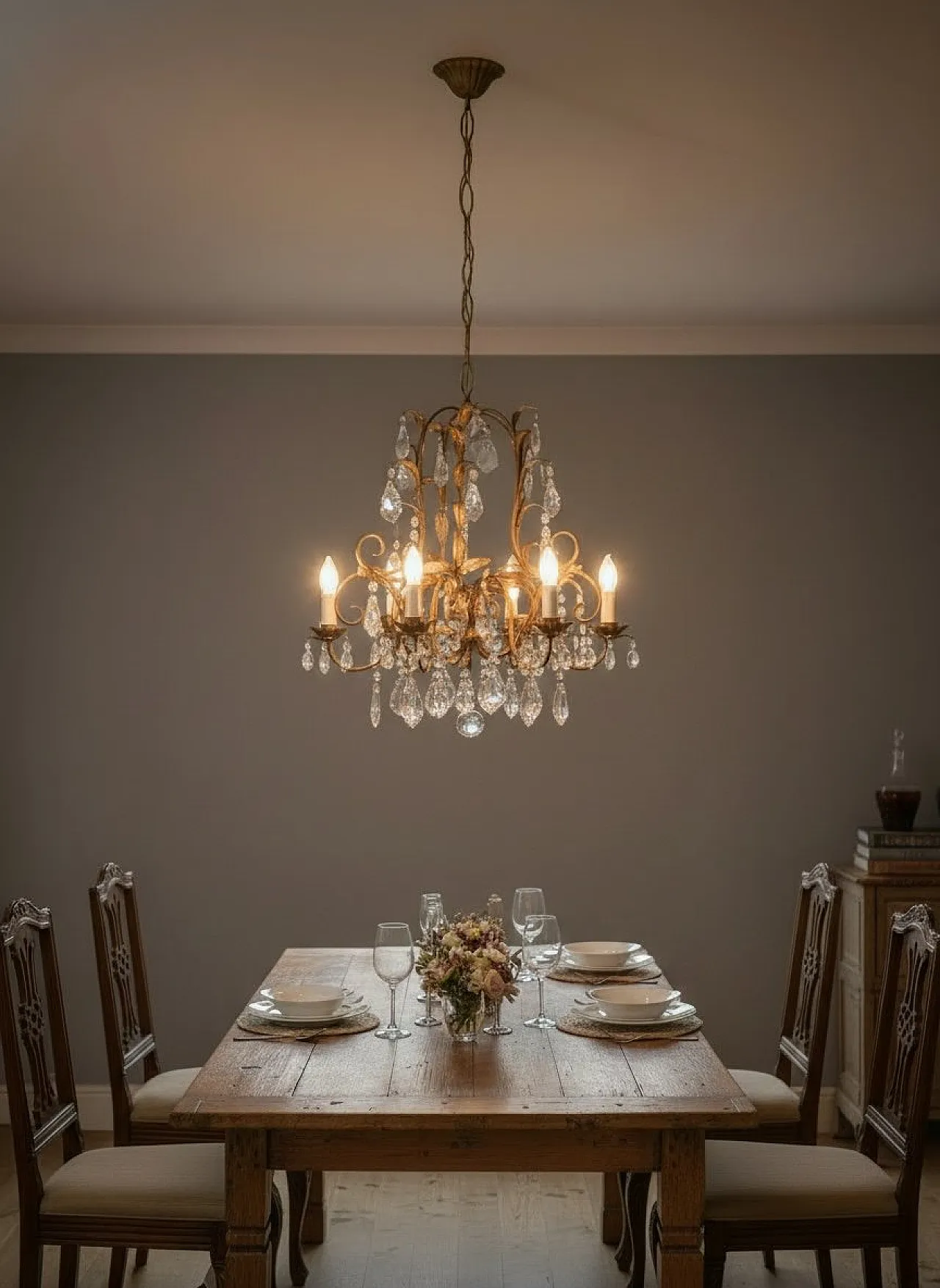 Golden chandelier, Italy, 1950s 2