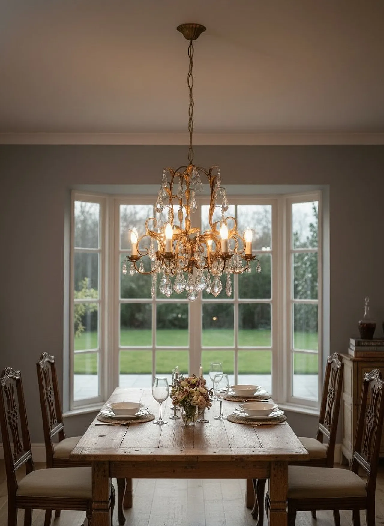 Golden chandelier, Italy, 1950s 3
