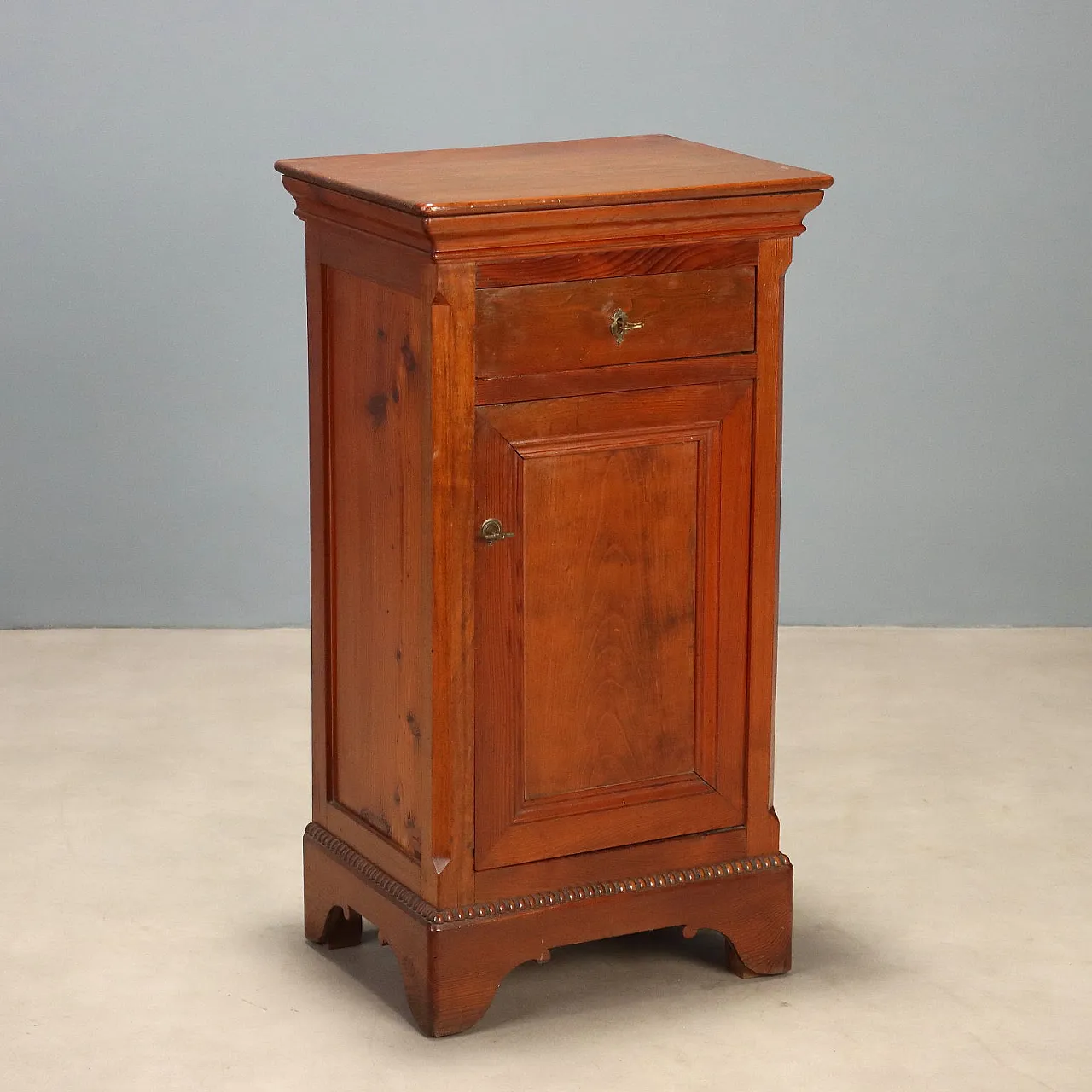 Larch bedside table, late 19th century 1