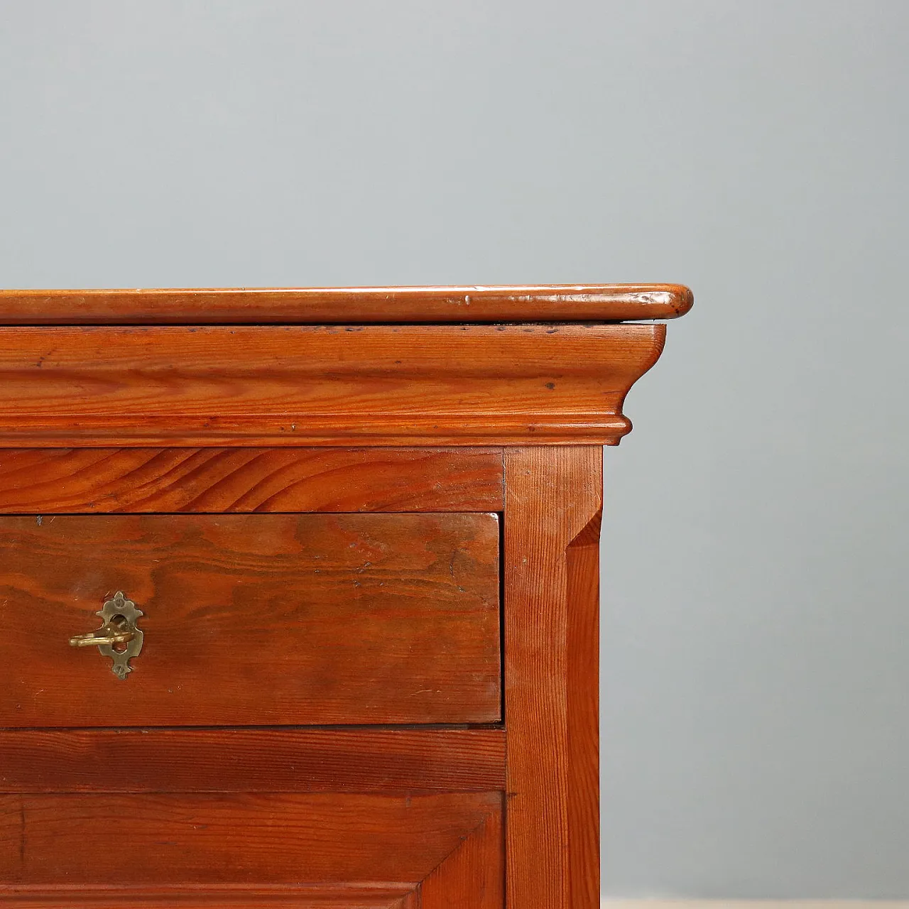 Larch bedside table, late 19th century 5