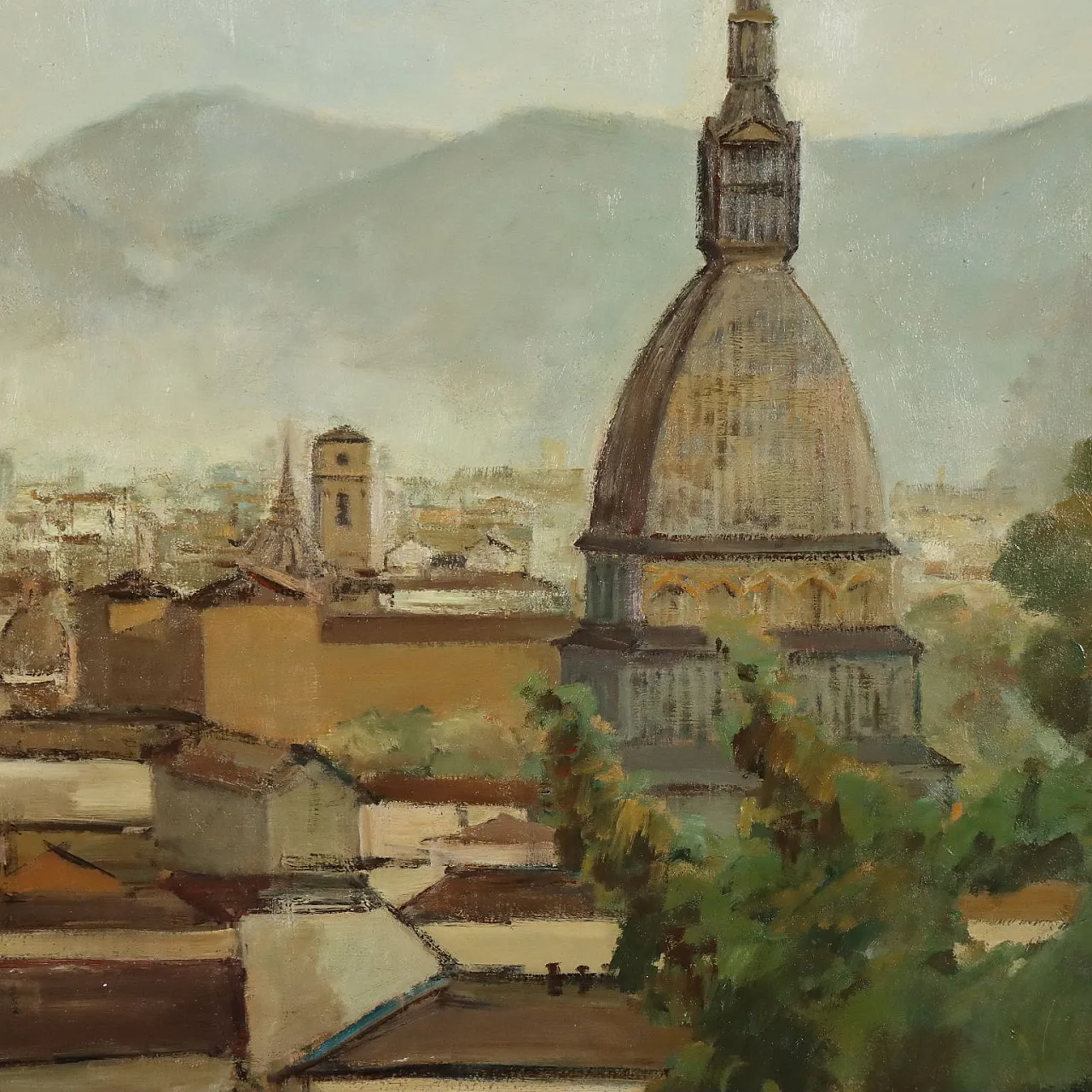 Painting by Leonardo Stroppa, oil on masonite, 20th century 3