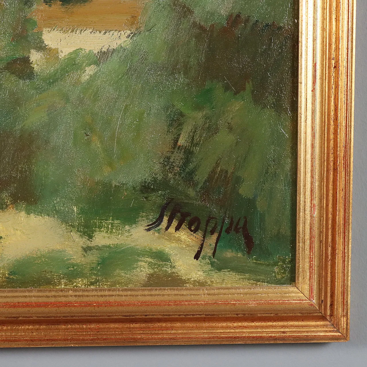 Painting by Leonardo Stroppa, oil on masonite, 20th century 7