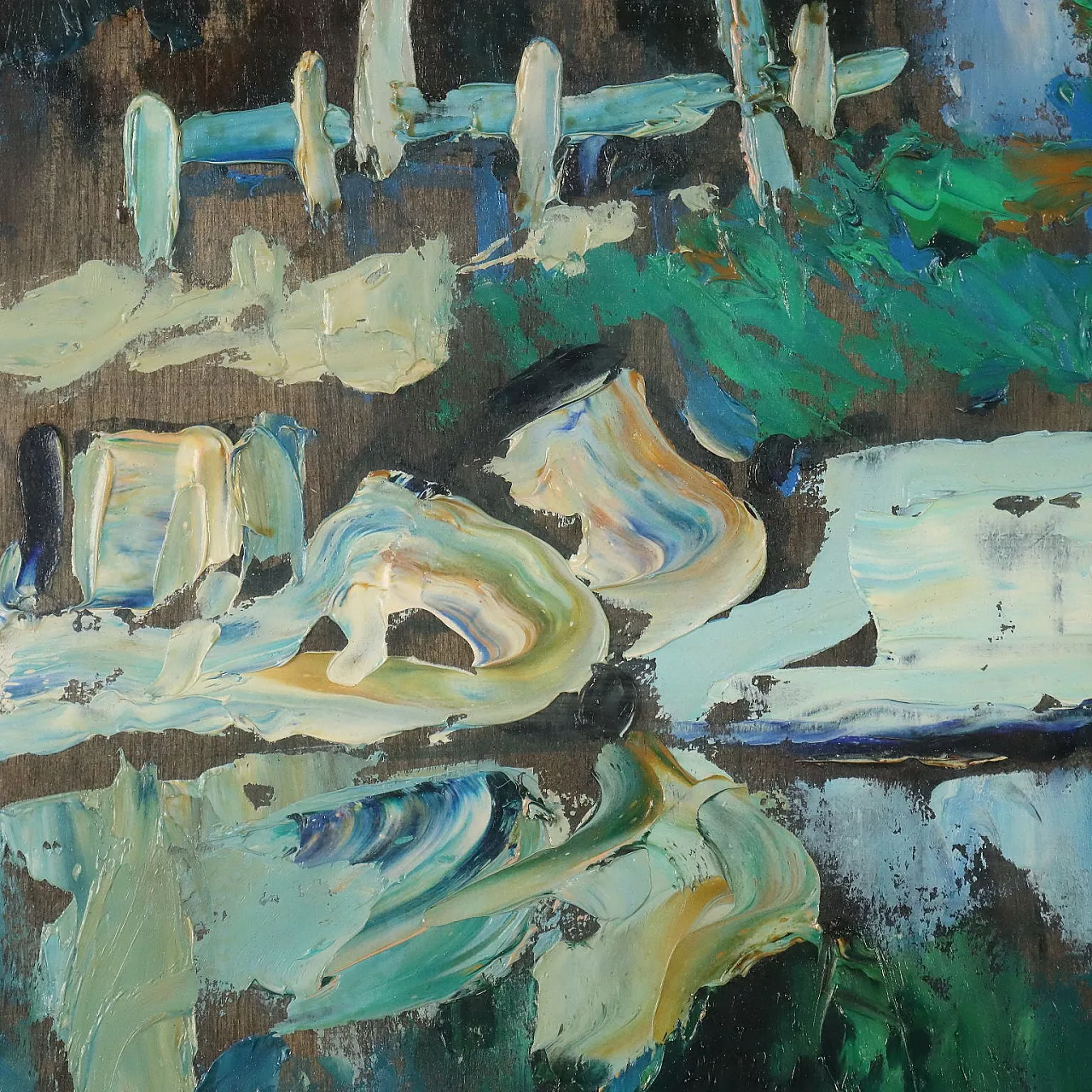 Painting by Giuseppe Cavallini, oil on panel, 20th century 6