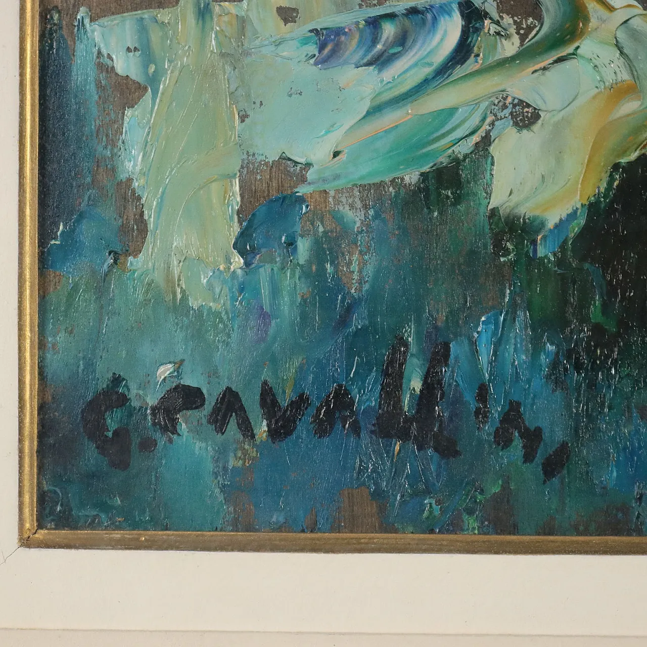 Painting by Giuseppe Cavallini, oil on panel, 20th century 7
